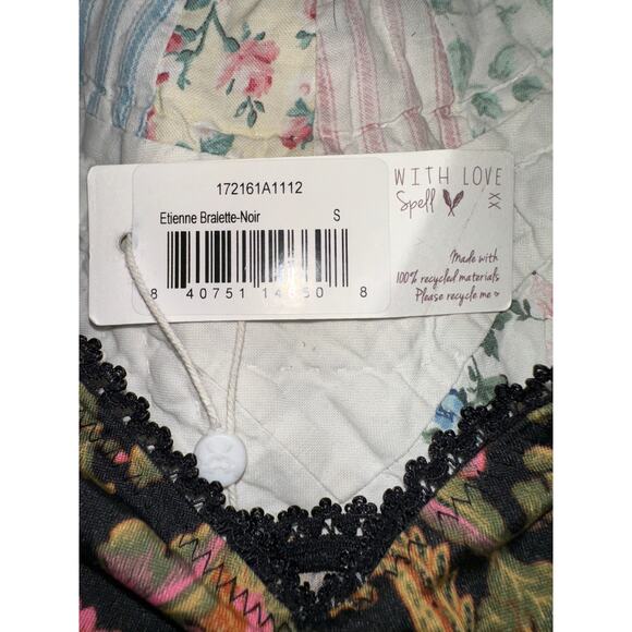 NWT SPELL DESIGNS ETIENNE NOIR BRALETTE OR BIKINI TOP S - Picture 6 of 9